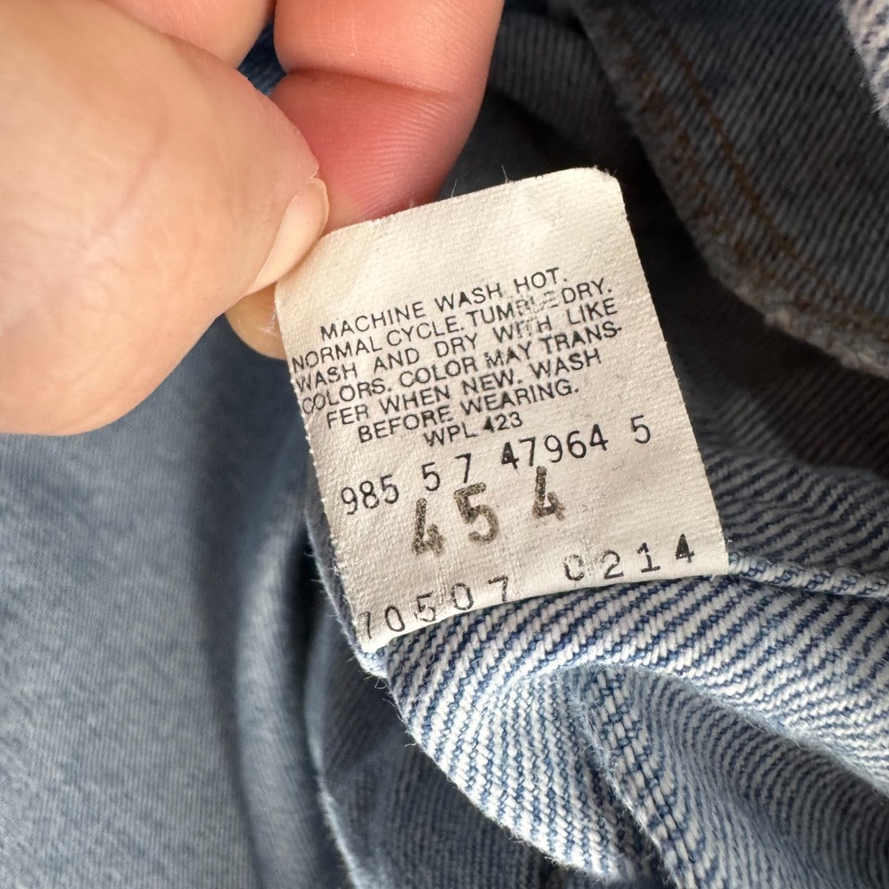 Vintage Levis Jacket Mens Large Blue Denim Trucker Late 80s Jean Made in USA - Picture 10 of 16